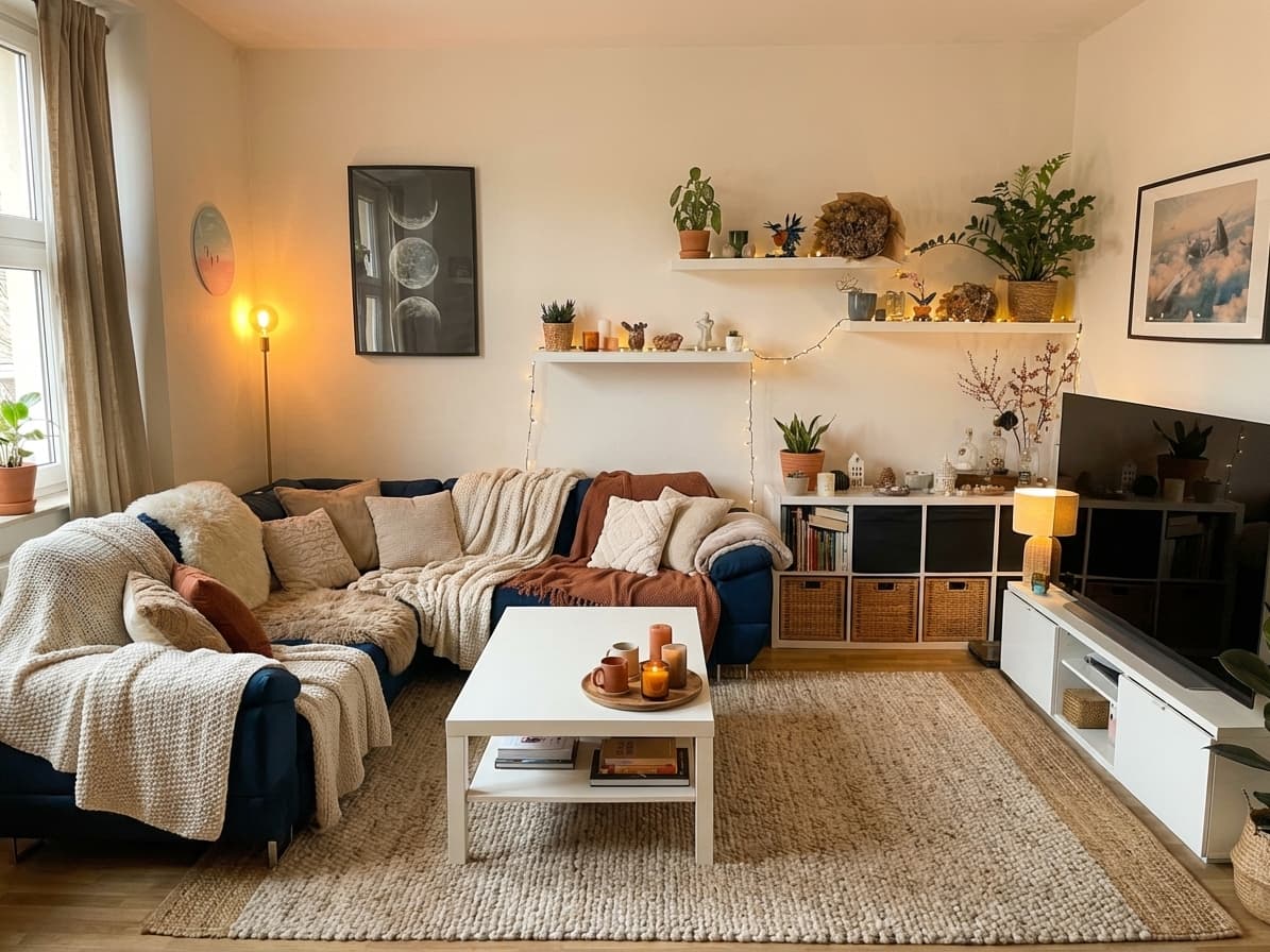 AI virtual room makeover cozy room