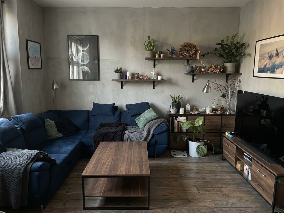 AI virtual room makeover industrial space